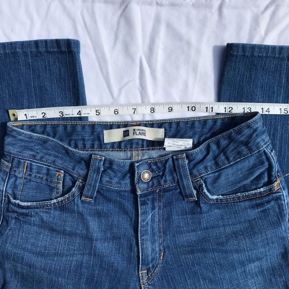 Vintage Y2K Low Rise Flare Jeans 4 Long 27 W - Picture 8 of 9